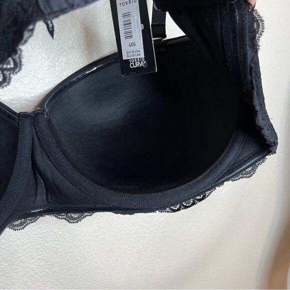 Torrid Curve Black Lightly Lined Multi-Way Strapless Bra NEW 40G - Picture 5 of 11